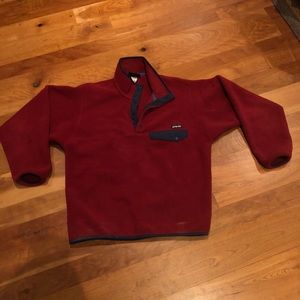Patagonia synchilla fleece, men’s small, red